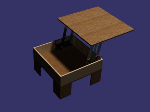 coffee table with mechanism Modello 3D