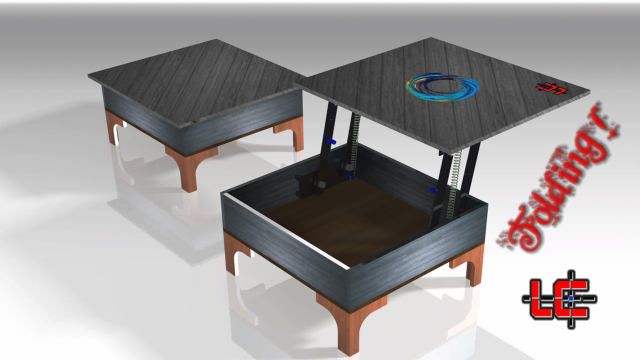 coffee table with mechanism Modello 3D .c4d .max .obj .3ds .fbx .stl .blend 