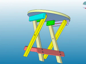 super marios folding stool plans on youtube video 3D Model