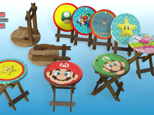 super marios folding stool plans on youtube video Modelo 3D