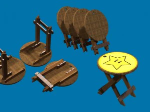 super marios folding stool plans on youtube video 3D Model