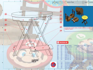 super marios folding stool plans on youtube video 3D Model