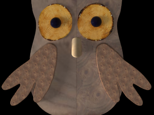 owl ornament with simulation 3D Model