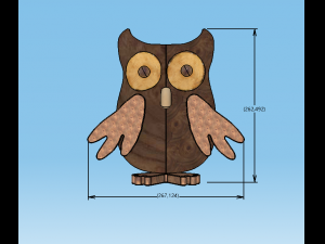 owl ornament with simulation 3D Model