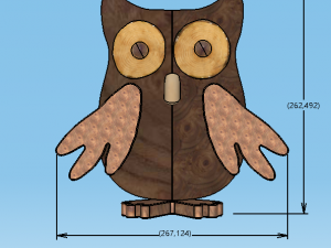 owl ornament with simulation 3D Model