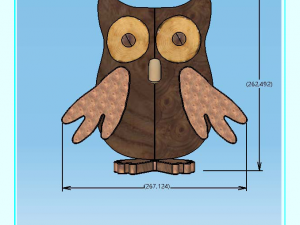 owl ornament with simulation 3D Model