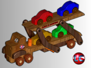 wooden truck toy 3D Model
