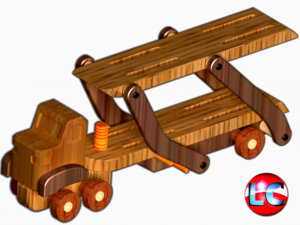 wooden truck toy 3D Model