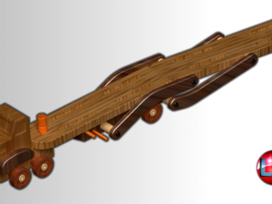 wooden truck toy 3D Model