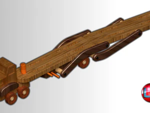 wooden truck toy 3D Model