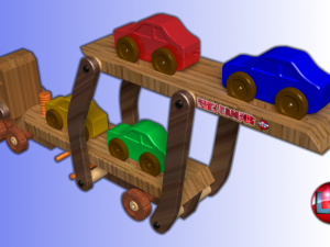 wooden truck toy 3D Model
