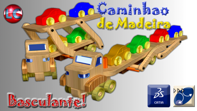 wooden truck toy 3D Model .c4d .max .obj .3ds .fbx .stl .blend 