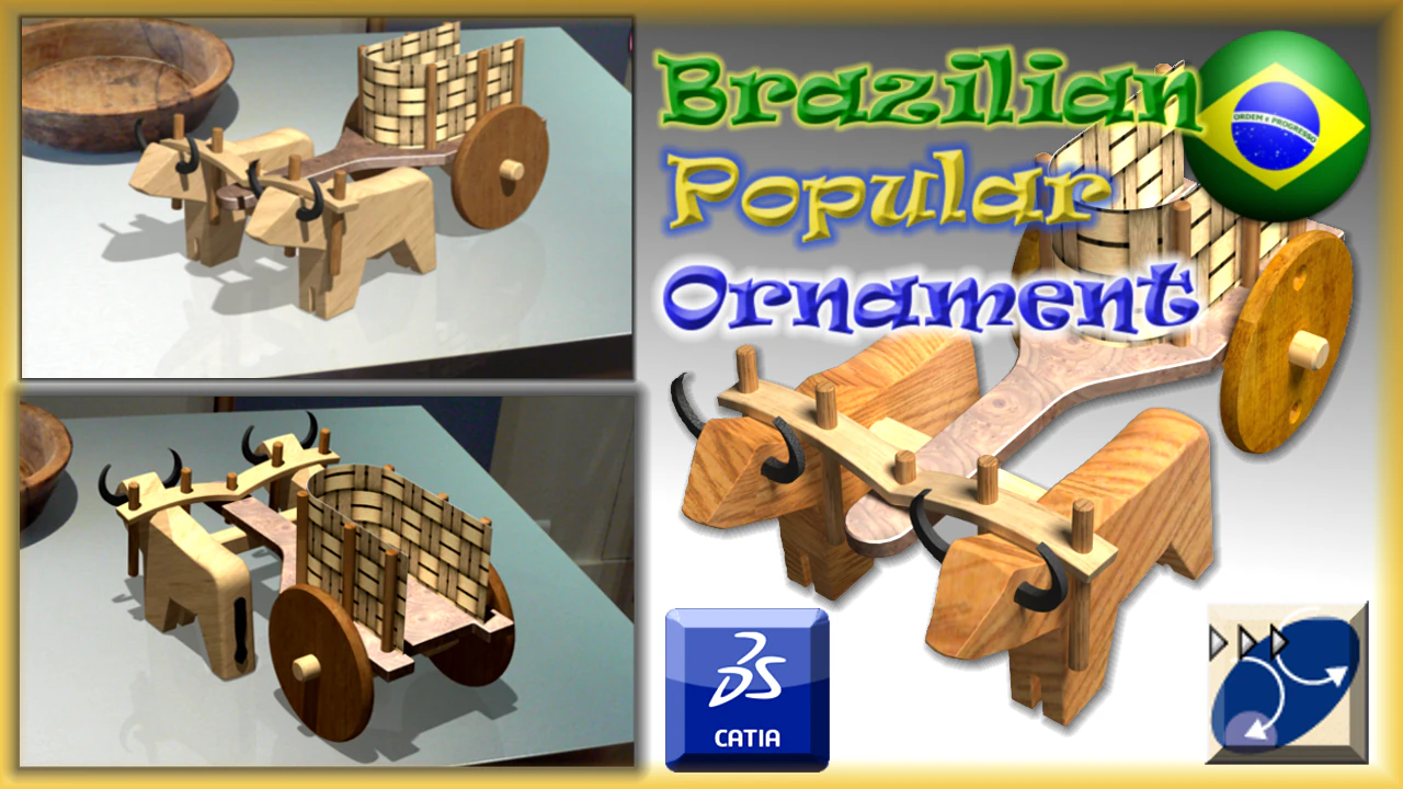 popular brazilian ornament 3D Model .c4d .max .obj .3ds .fbx .stl .blend 