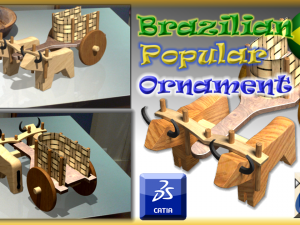 popular brazilian ornament 3D Модель