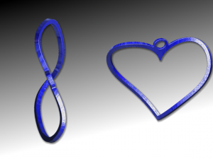 infinite heart pendant 3D-Modell