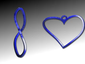 nieskończony wisiorek w kształcie serca Model 3D