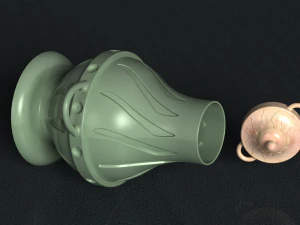 vas dengan penutup Model Cetak 3D