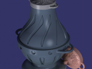 vase with lid 3D-Druckmodell