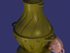 vase with lid 3D Print Model