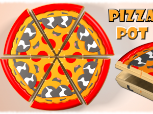 pizza pot tupperware 3D 模型