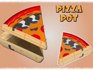 pizza pot tupperware 3D 模型