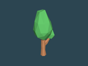 low poly trees 3D-Modell