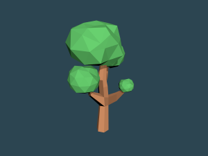 low poly trees 3D-Modell