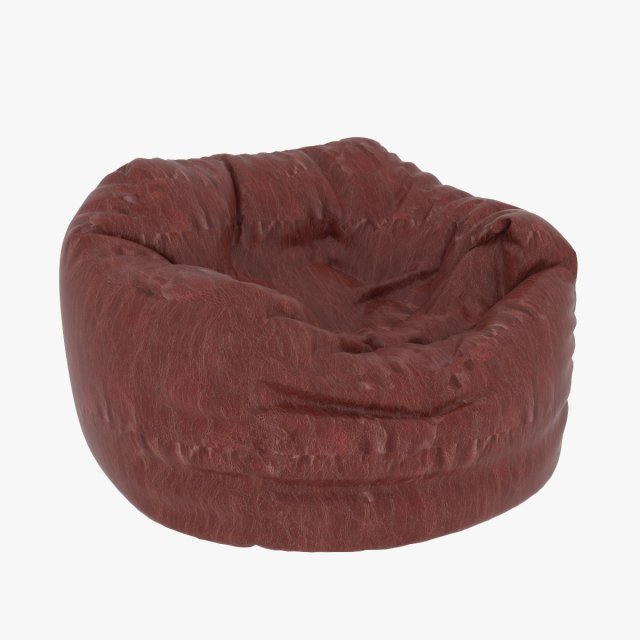 leather pouf 3D मॉडल .c4d .max .obj .3ds .fbx .stl .blend 