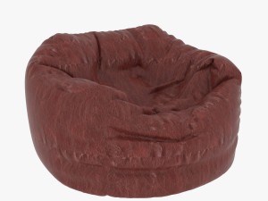 leather pouf Modelo 3D
