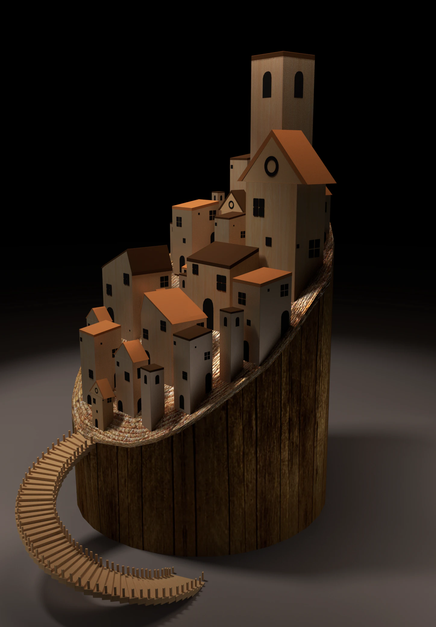 woden houses 3D Model .c4d .max .obj .3ds .fbx .stl .blend 