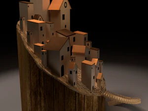 woden houses 3D Model