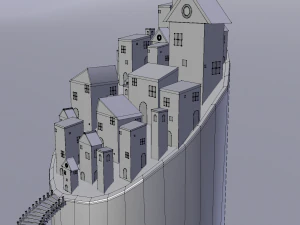 woden houses 3D Model