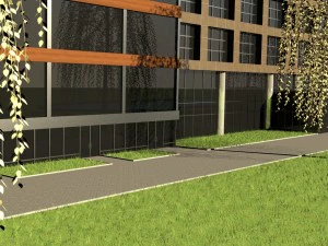 B&uuml;rogeb&auml;ude 3D Modell