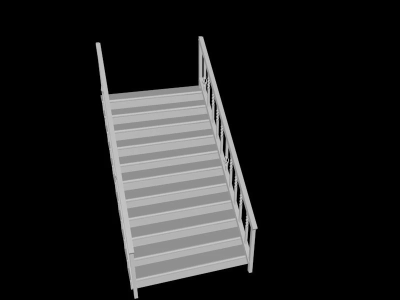 3d staircase 3D Model .c4d .max .obj .3ds .fbx .stl .blend 