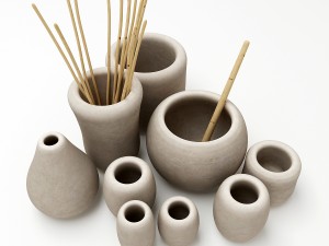 clay dishes Model 3D