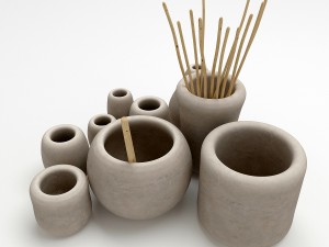 clay dishes 3D 模型