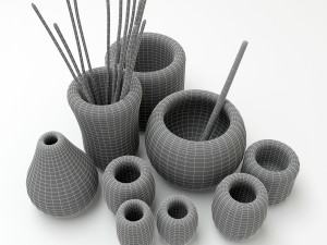 clay dishes 3D 模型