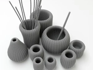 clay dishes 3D Model