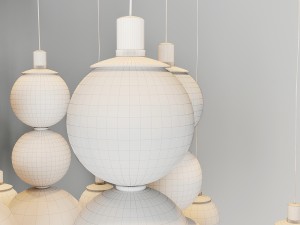 small bubbles cash pendant 3D 模型