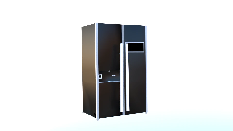 modern 3d-hd refrigerator 3D Model .c4d .max .obj .3ds .fbx .stl .blend 