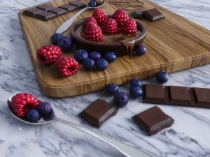 raspberry and chocolate 3D Model
