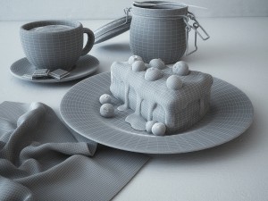 chocolate dessert Model 3D