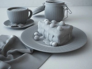 chocolate dessert 3D Model