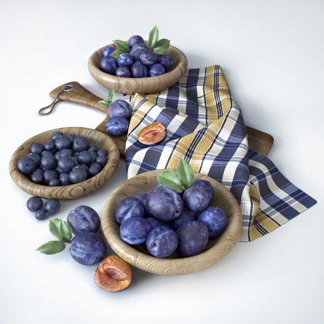 fruit composition 3D Model .c4d .max .obj .3ds .fbx .stl .blend 