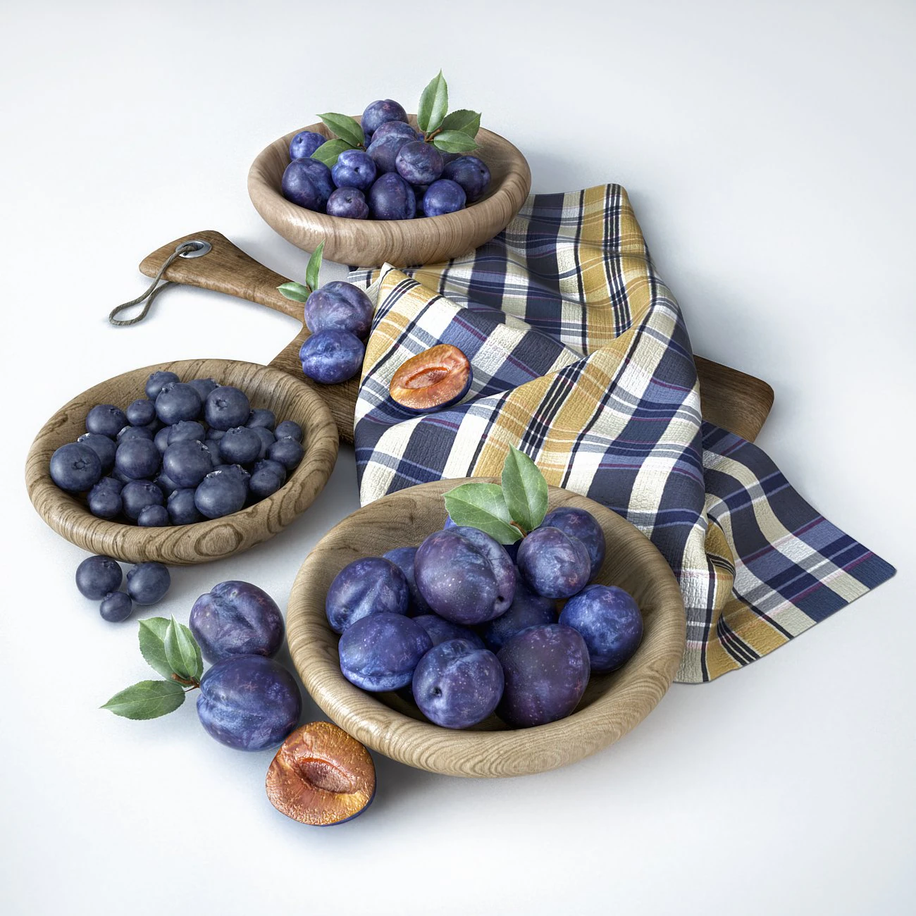 fruit composition 3D Model .c4d .max .obj .3ds .fbx .stl .blend 