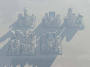 sci fi buildings 3D Model