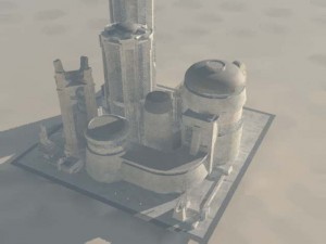 sci fi buildings 3D Model