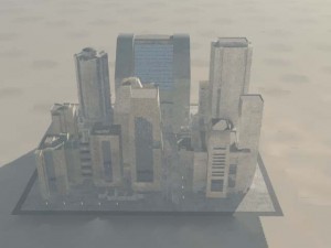 sci fi buildings 3D Model