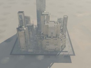 sci fi buildings 3D Model