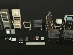 props hospital - game ready 3D Model